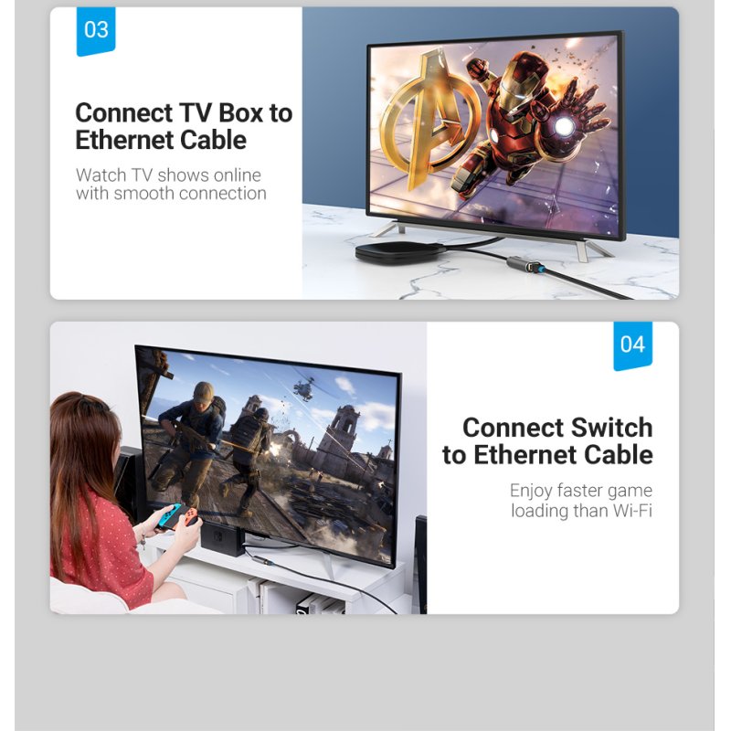 Vention USB 3.0-A to Gigabit Ethernet Adapter Gray 0.15M Aluminum Alloy Type