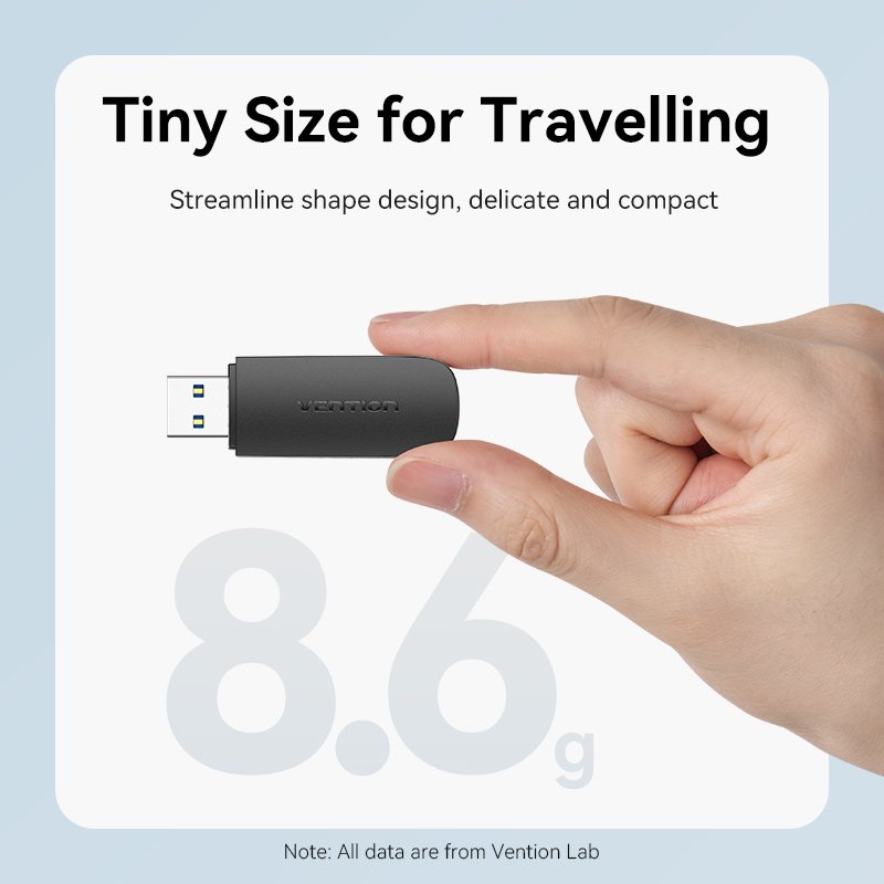 Vention 2-in-1 USB 3.0 A Card Reader(SD TF) Black Dual Drive Letter