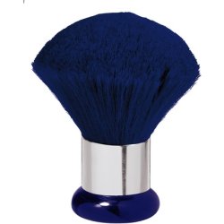 Neck Brush Jumbo Blue Goat Hair with Silver Ring Cosmetic Brush