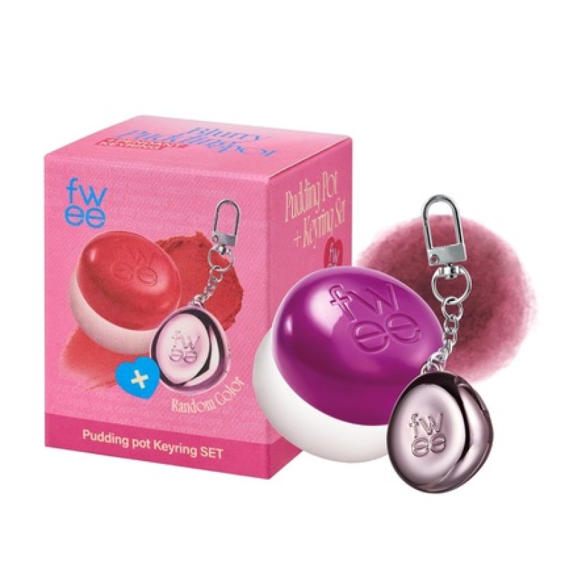 Blurry Pudding Pot Keychain Set Airbrushed Blush and Lip Buildable Pigment