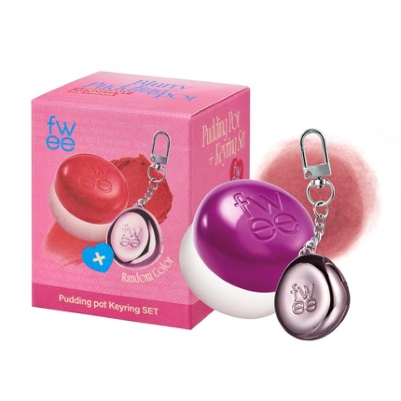 Blurry Pudding Pot Keychain Set Airbrushed Blush and Lip Buildable Pigment