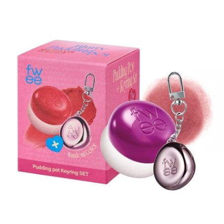 Blurry Pudding Pot Keychain Set Airbrushed Blush and Lip Buildable Pigment