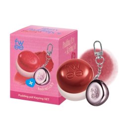 Blurry Pudding Pot Keychain Set Airbrushed Blush and Lip Buildable Pigment