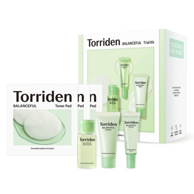 Torriden Balanceful Cica Trial Kit 5D Cica Infused Daily Skincare 4 Step