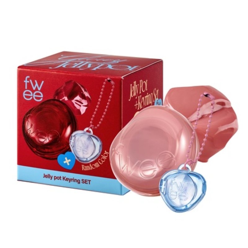 Glowy Jelly Pot Keychain Set Dewy Jelly Lip & Blush Color Tinted Glow