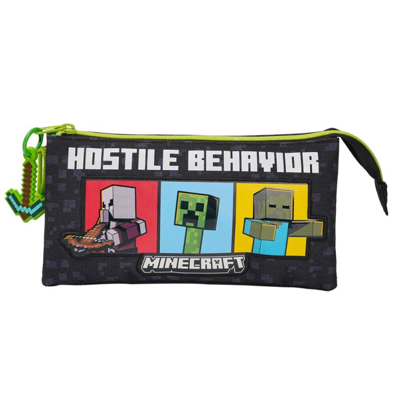 Minecraf triple pencil case