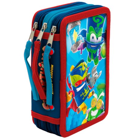 Superthings triple pencil case 39pcs