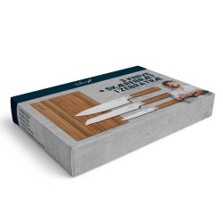 Sobczyk - 3 knives cutting board - Zebra wood - Limited edition