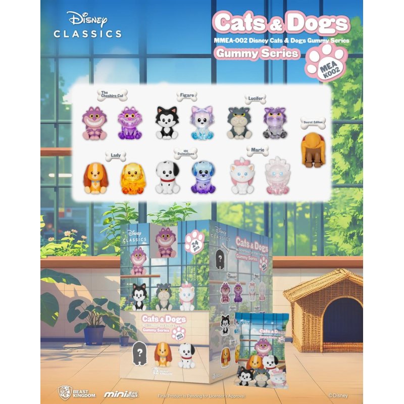 DISNEY - Chiens & Chats Gummy Series - Figurine Blind Box 3.4cm