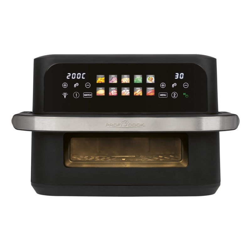 ProfiCook PC-FR 1313 H Double 10 L Stand-alone 2400 W Hot air fryer Black Stainless steel