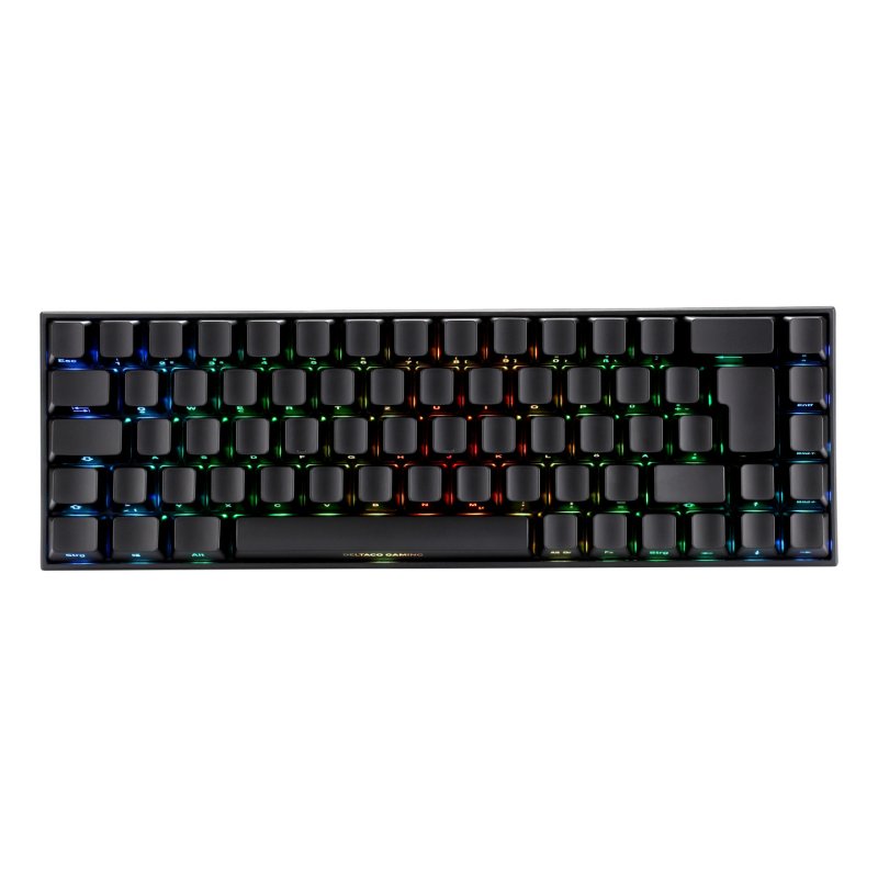 Deltaco Gaming GAM-100-DE keyboard USB RF Wireless Bluetooth QWERTZ German Black