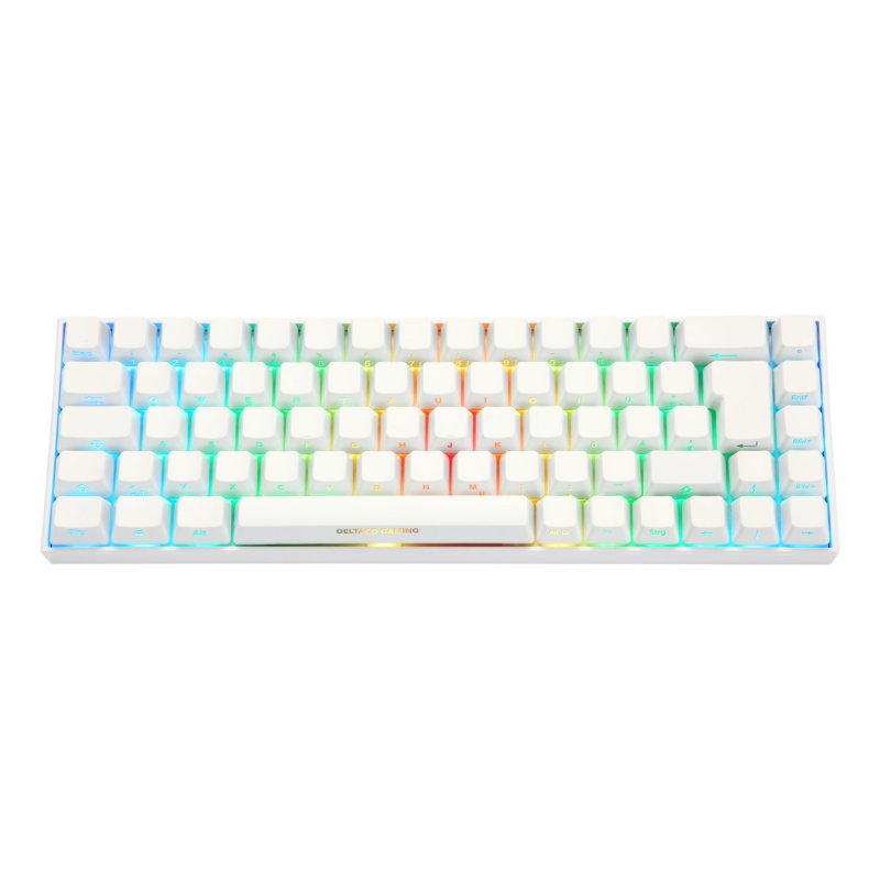 Deltaco Gaming GAM-100-W-DE keyboard USB RF Wireless Bluetooth QWERTZ German White