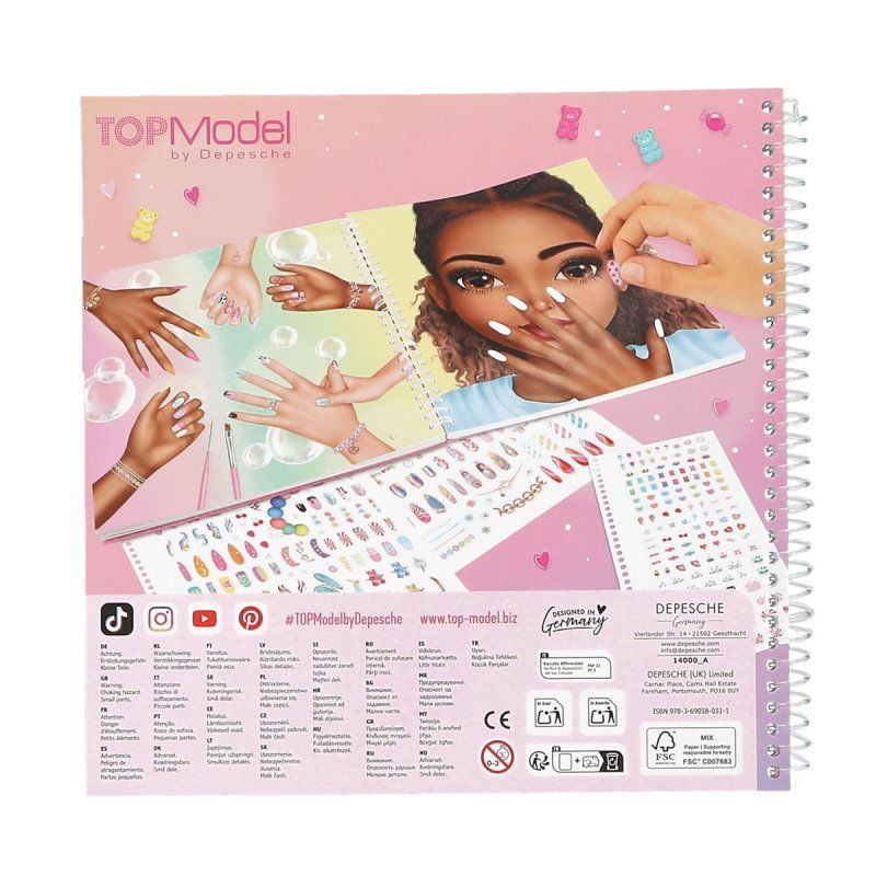 TOPModel Create Your Hand Design Colouring Book