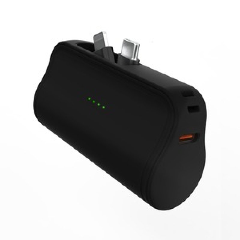 POWERBANK 5000MAH MINI 2EN1 USB-C LIGHTNING 10W NOIR
