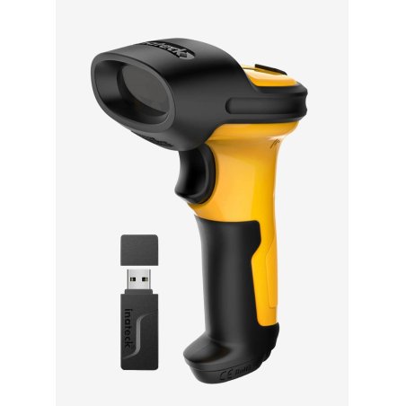Inateck P6 Handheld bar code reader 1D Laser Black, Yellow
