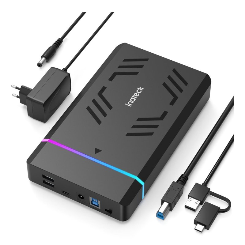 Inateck FE3003 HDD/SSD enclosure Black 2.5/3.5"