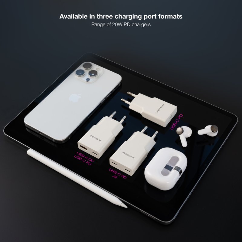 Nanocable 10.10.2023 mobile device charger Smartphone White AC Fast charging Indoor