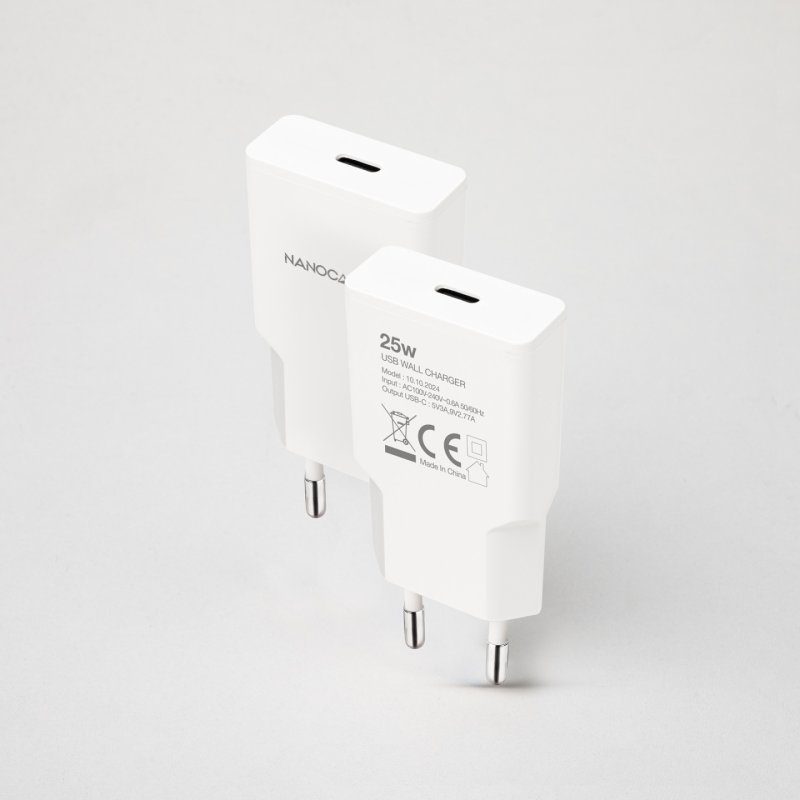 Nanocable 10.10.2024 mobile device charger Smartphone White AC Fast charging Indoor