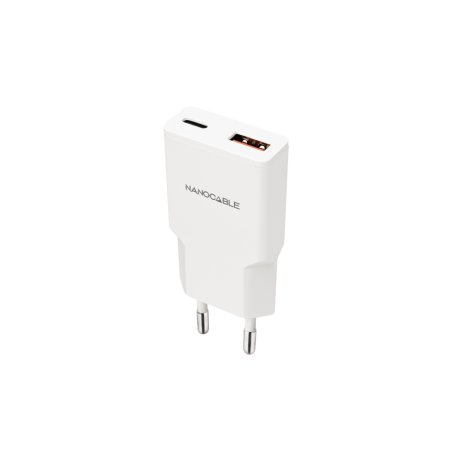 Nanocable 10.10.2028 mobile device charger Smartphone White AC Fast charging Indoor