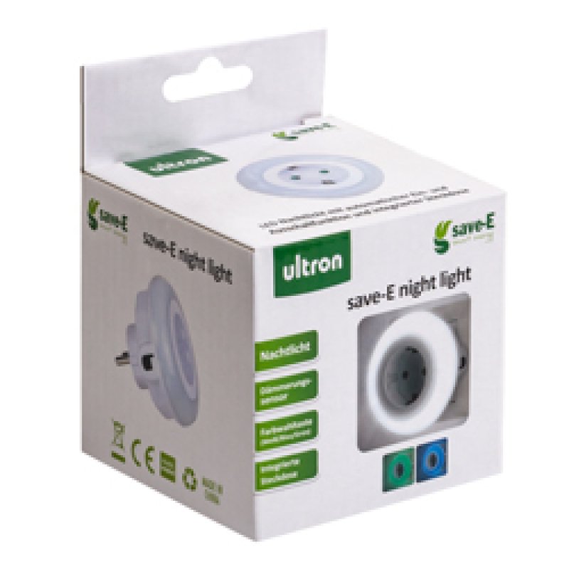 Ultron LED Nachtlicht save-E weiß/blau/grün IP20