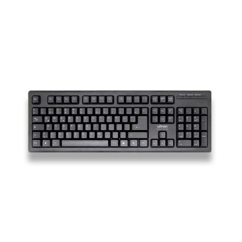 Ultron UMC-200 clavier Souris incluse Universel USB QWERTZ Allemand Noir