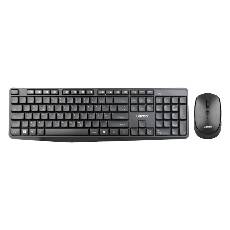 Ultron UMC300 clavier Souris incluse Universel RF sans fil Allemand Noir