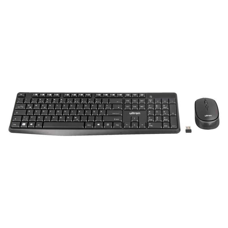 Ultron UMC300 clavier Souris incluse Universel RF sans fil Allemand Noir