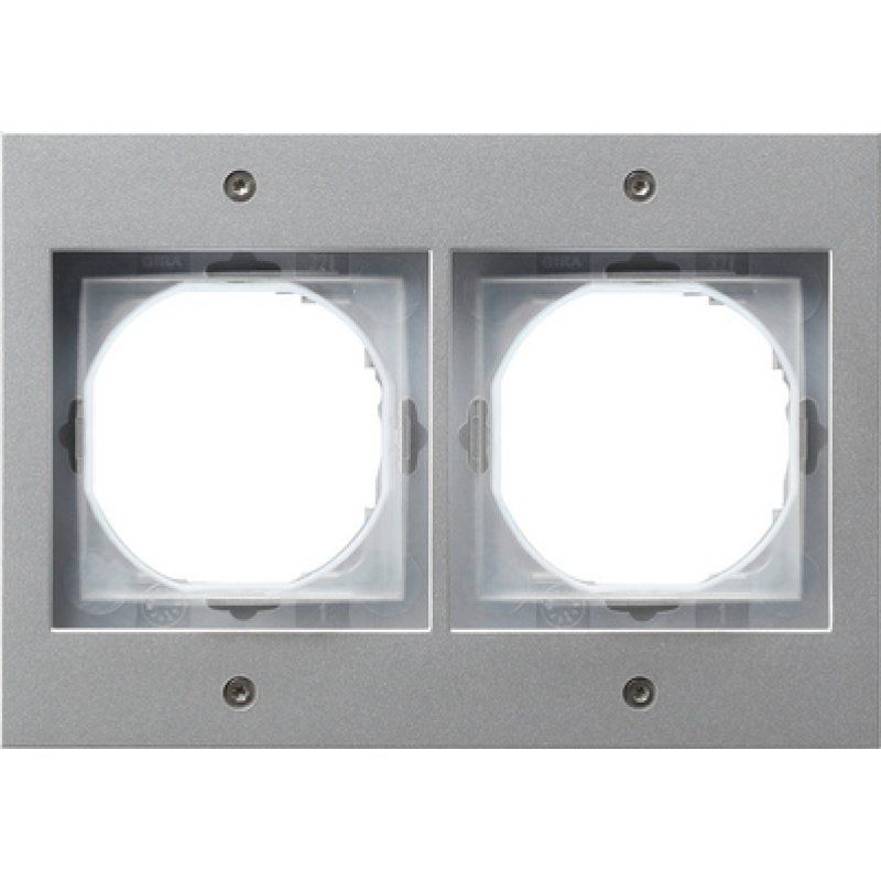 GIRA 021265 Rahmen 2f Farbe alu TX44 (WG UP)