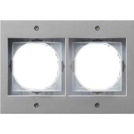 GIRA 021265 Rahmen 2f Farbe alu TX44 (WG UP)