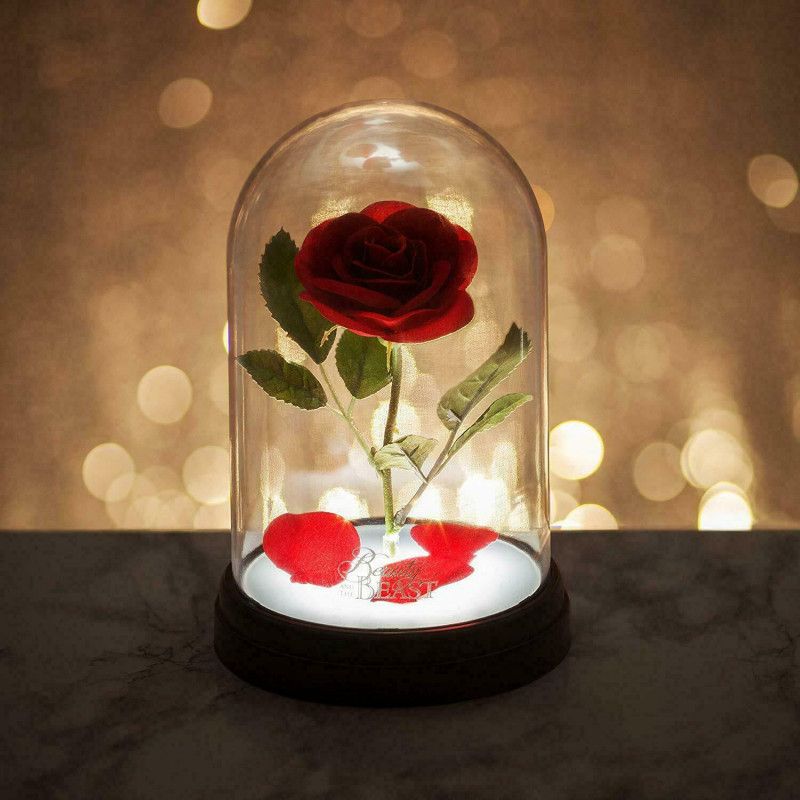 DISNEY LAMPE ROSE ENCHANTEE LA BELLE ET LA BETE