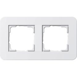 GIRA 0212410 Abdeckrahmen 2f E3 Reinweiß/Reinweiß