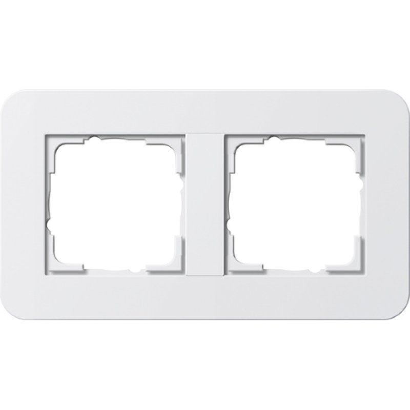 GIRA 0212410 Abdeckrahmen 2f E3 Reinweiß/Reinweiß