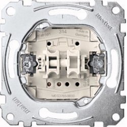 Merten MEG3755-0000 commutateur électrique Bouton-poussoir 1P Métallique
