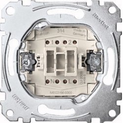 Merten MEG3156-0000 commutateur électrique Bouton-poussoir 1P Métallique