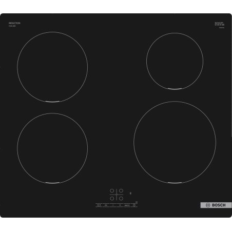 Bosch Serie 4 PUE611BB5D plaque Noir Intégré 59.2 cm Plaque avec zone à induction 4 zone(s)