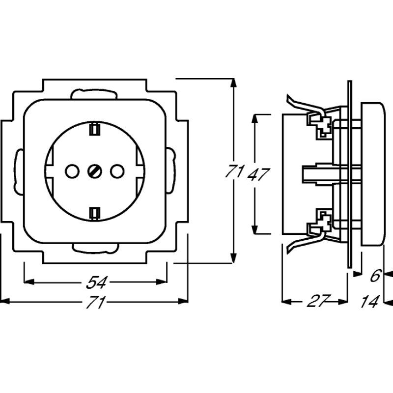 Busch-Jaeger 2013-0-4375 prise de courant CEE 7/3 Blanc