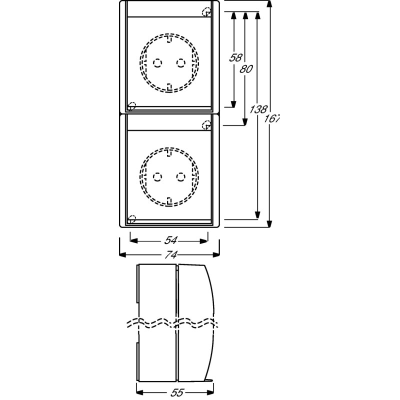 BUSCH JAEGER BJ 20-02EW-53 Steckdose m.Klappdeckel senkrecht 2f ocean IP44 grau/blau