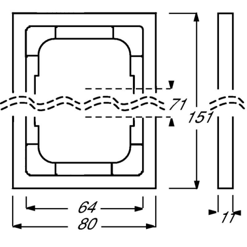 Busch-Jaeger 1754-0-4420 Plaque de commutation et obturateur Noir