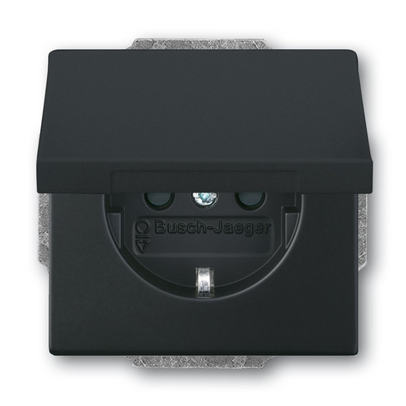 Busch-Jaeger 2018-0-1495 socket-outlet CEE 7/3 Black