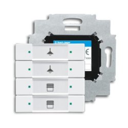 BUSCH JAEGER BJ 6127/01-84 Tastsensor 4f m.Bus- Ankoppler UP-Sensoren f.KNX studioweiß