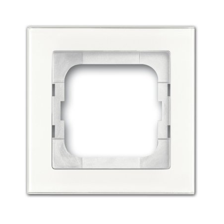 BUSCH JAEGER BJ 1721-280 Abdeckrahmen 1f Busch-axcent weißglas