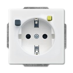 BUSCH JAEGER BJ 3120 EUCB-84 FI-SCHUKOMAT SCHUKO Einsatz studioweiß Sicherheitstechnik