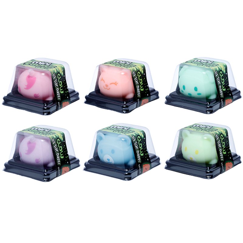 KAWAII - Animaux - Balle 'Squeezies' Anti-Stress Phosphorescent