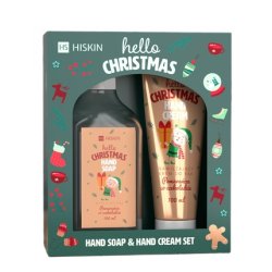Hiskin Hello Christmas Hand Cream Sweet Chocolate 60ml Hand Soap Sweet Chocolate 200ml