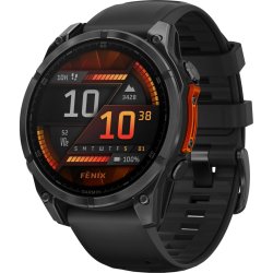 Garmin fenix 8 3.56 cm (1.4 ) AMOLED 47 mm Digital 454 x 454 pixels Touchscreen Black Wi-Fi GPS (satellite)
