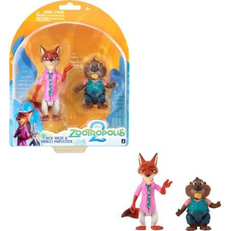 Zootropolis - Figure 2 Pack - Nick Wilde & Nibbles Maplestick