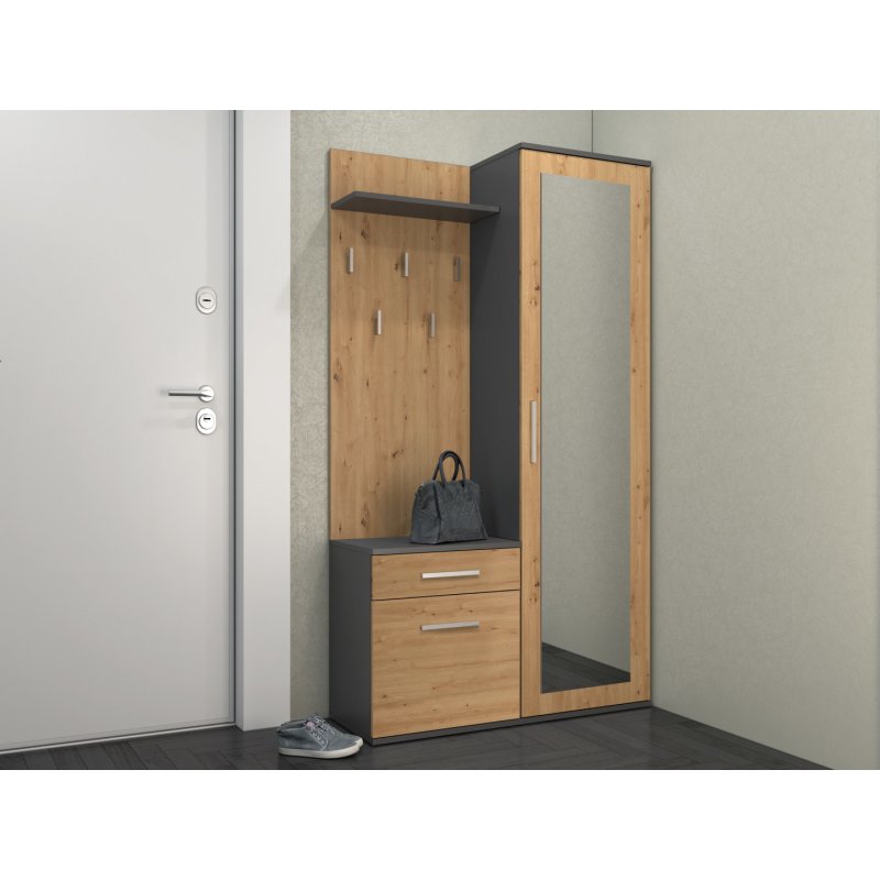 Topeshop GARD DUO ANT/ART KPL armoire d’entrée