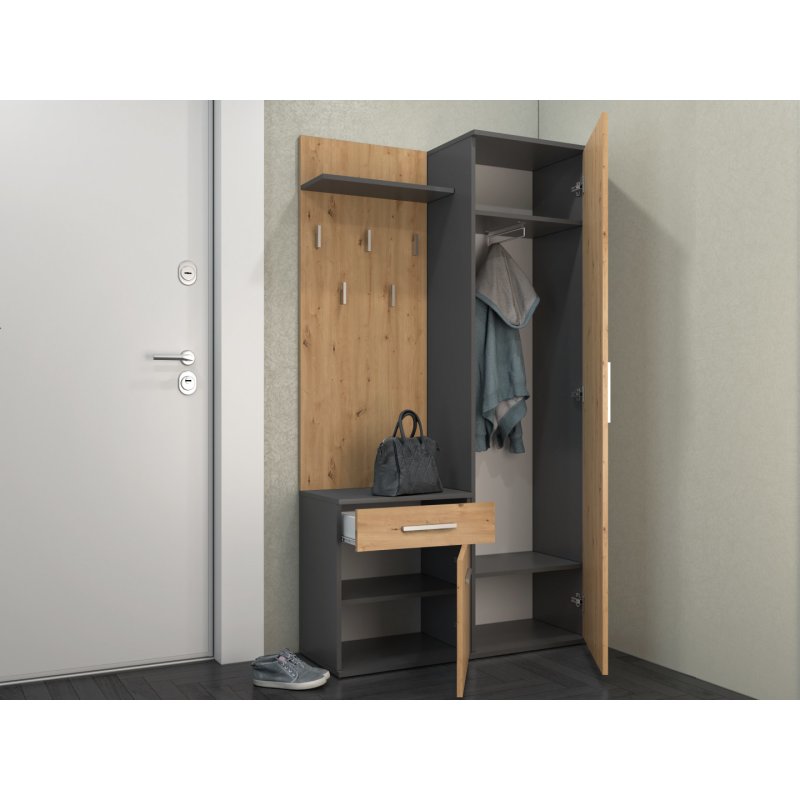 Topeshop GARD DUO ANT/ART KPL armoire d’entrée