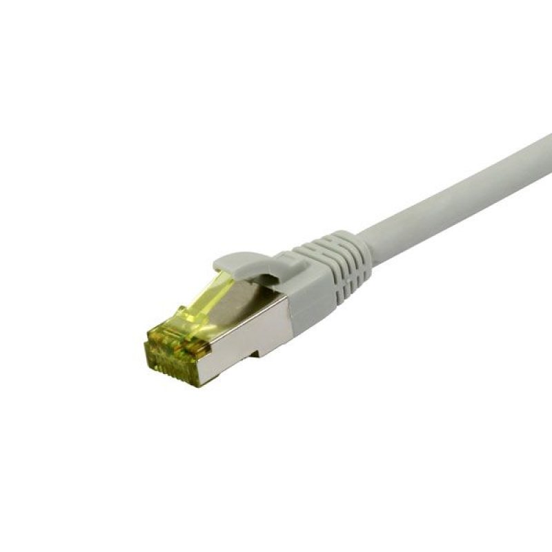 Patchkabel RJ45, CAT6A 500Mhz, 1,0m, grau, S-STP(S/FTP), TPE/LSZH(Ultraflex), AWG26, mit CAT7 Rohkabel, Synergy 21