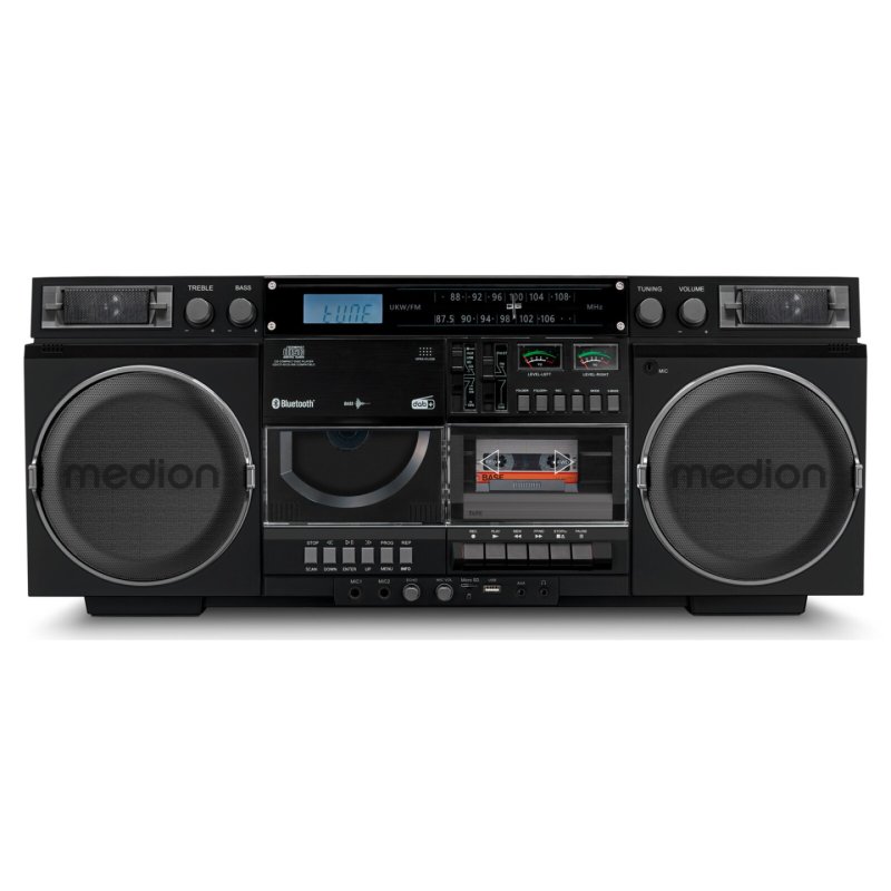 Medion LIFE® P66538 Retro-Boombox schwarz